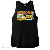 70th Birthday Awesome Since 1956 Retro Roller Skates  Ladies PosiCharge Tri-Blend Wicking Tank thumb 0