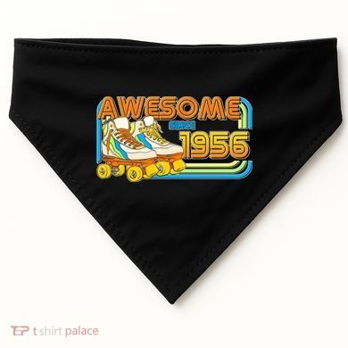 70th Birthday Awesome Since 1956 Retro Roller Skates  USA-Made Doggie Bandana