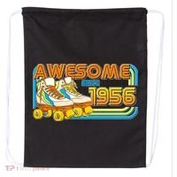 70th Birthday Awesome Since 1956 Retro Roller Skates  Drawstring Bag thumb 0