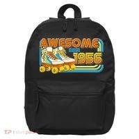 70th Birthday Awesome Since 1956 Retro Roller Skates  16 in Basic Backpack thumb 0