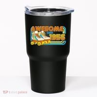 70th Birthday Awesome Since 1956 Retro Roller Skates  Tumbler thumb 0