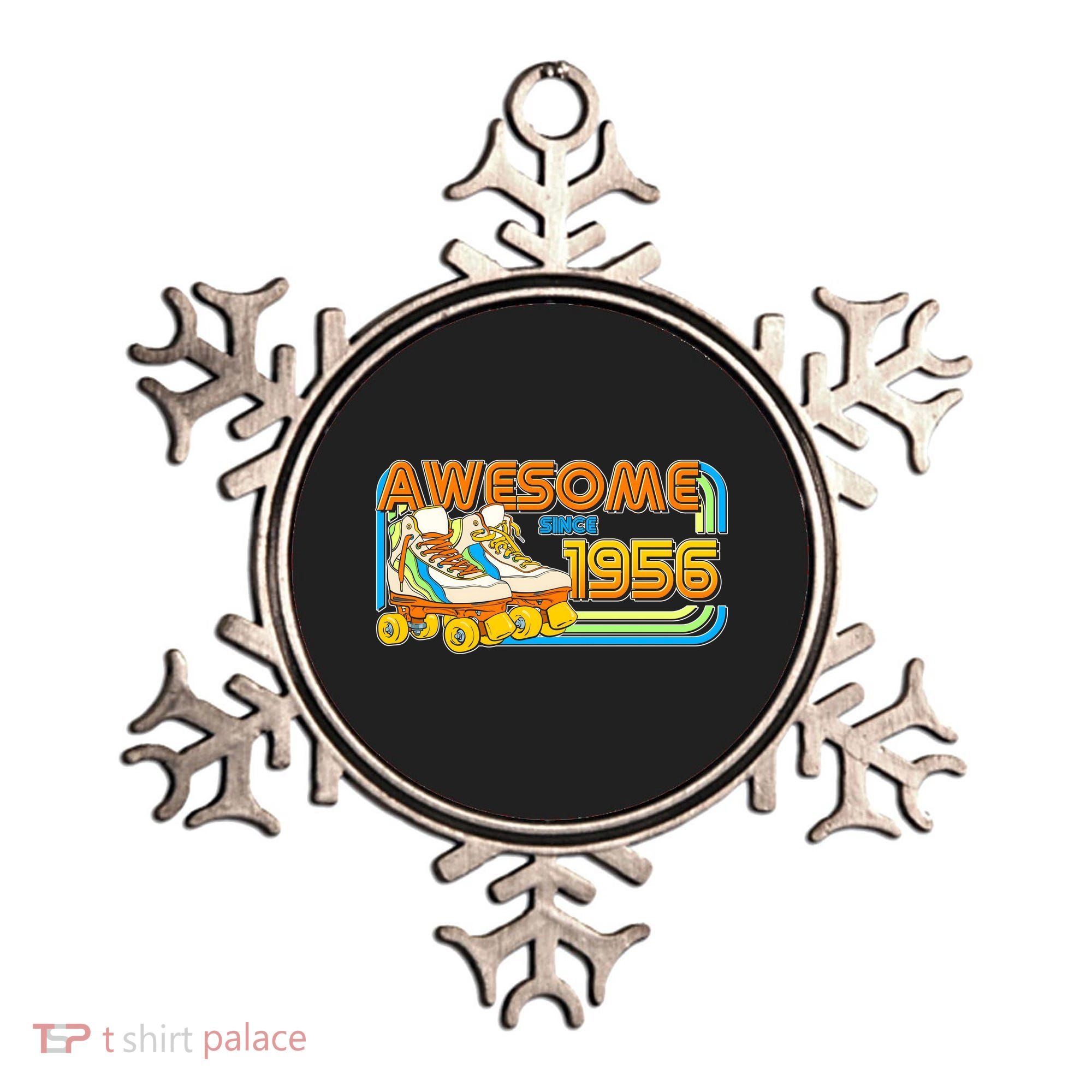 70th Birthday Awesome Since 1956 Retro Roller Skates  Ornament