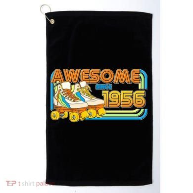 70th Birthday Awesome Since 1956 Retro Roller Skates  Golf Towel