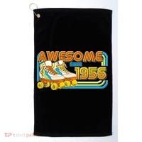 70th Birthday Awesome Since 1956 Retro Roller Skates  Golf Towel thumb 0