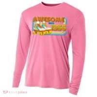 70th Birthday Awesome Since 1956 Retro Roller Skates  Cooling Performance Long Sleeve Crew thumb 0