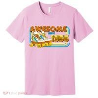 70th Birthday Awesome Since 1956 Retro Roller Skates  Premium T-Shirt thumb 0