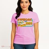 70th Birthday Awesome Since 1956 Retro Roller Skates  Women's T-Shirt thumb 4