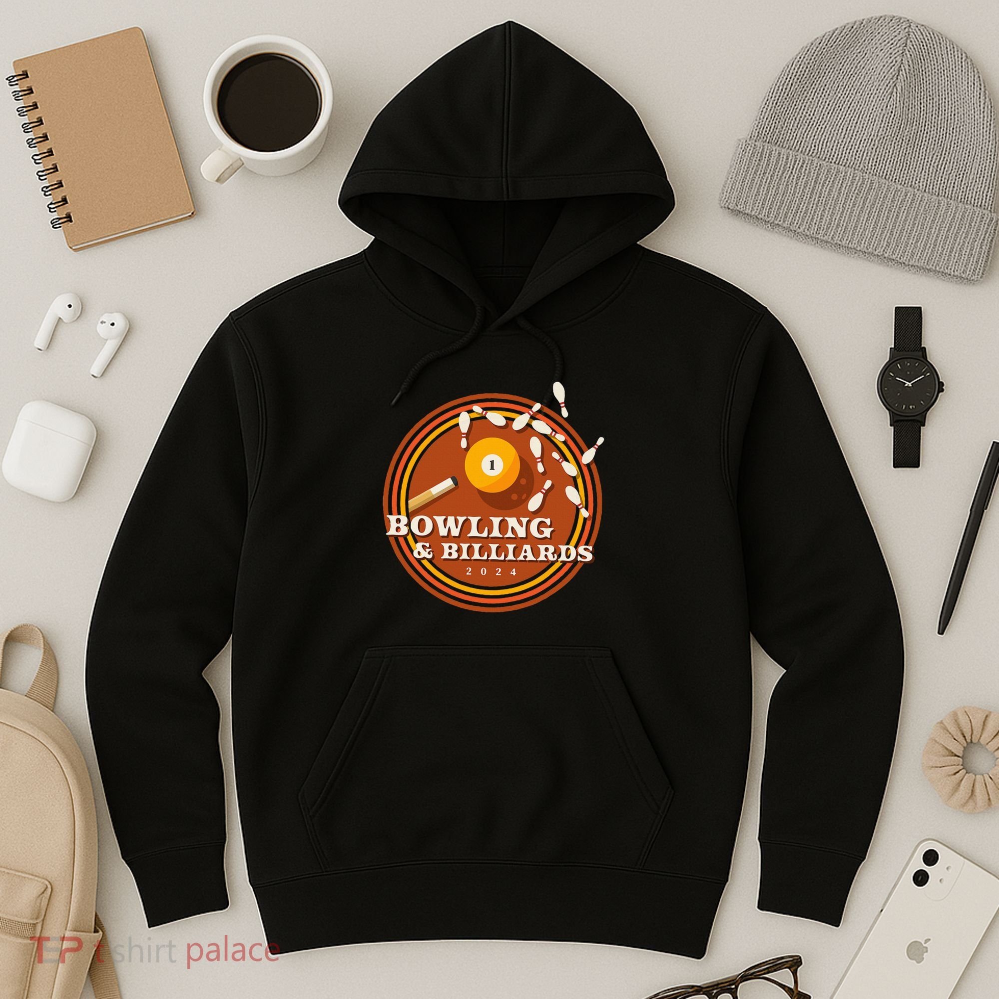 70s Bowling And Billiards Hoodie