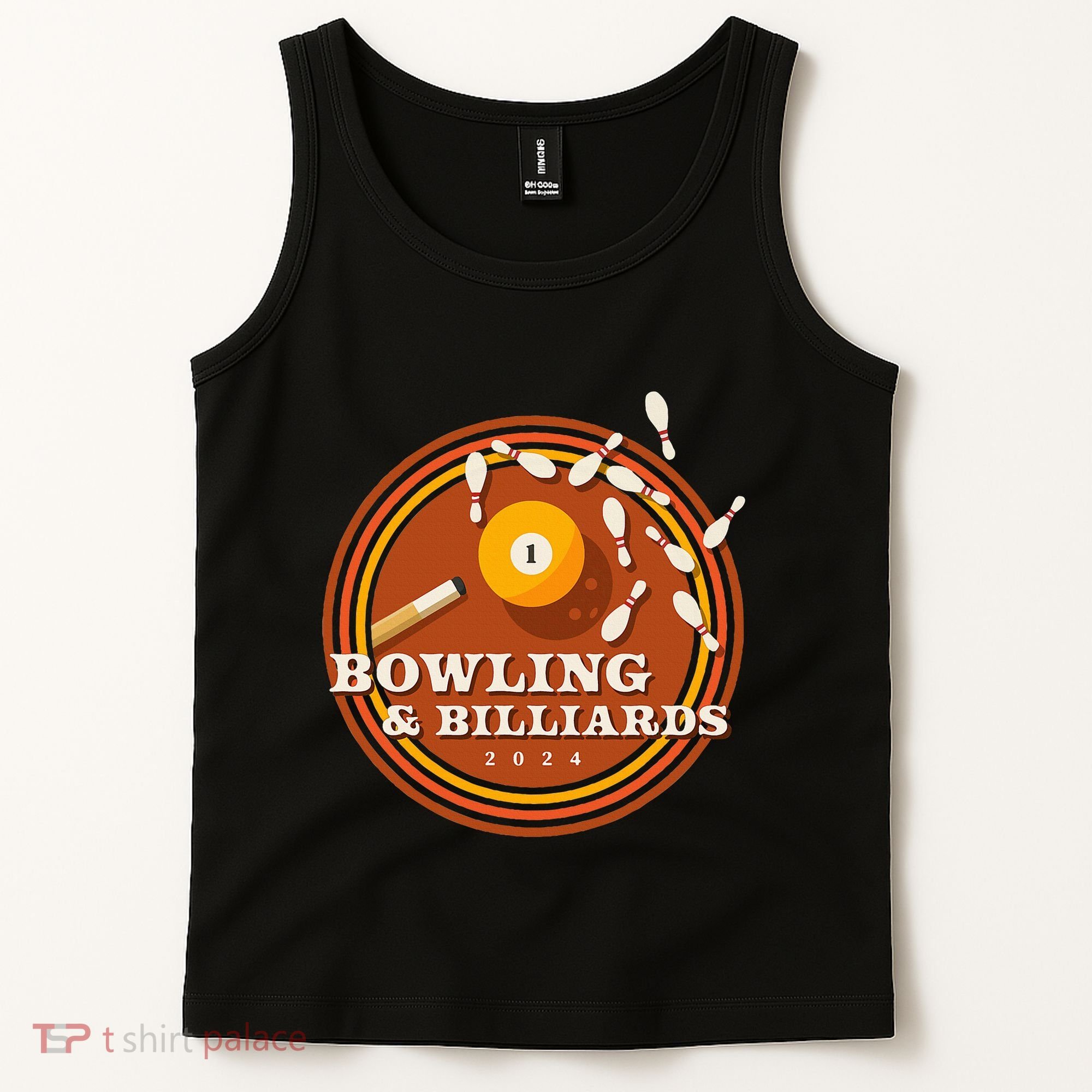 70s Bowling And Billiards Tank Top