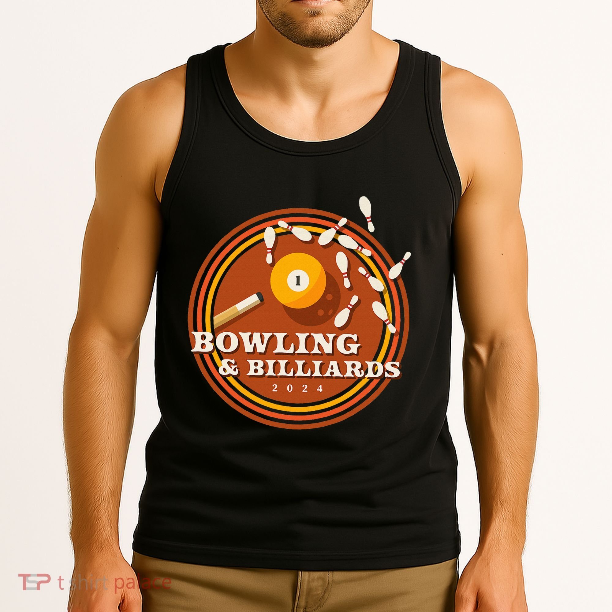 70s Bowling And Billiards Tank Top