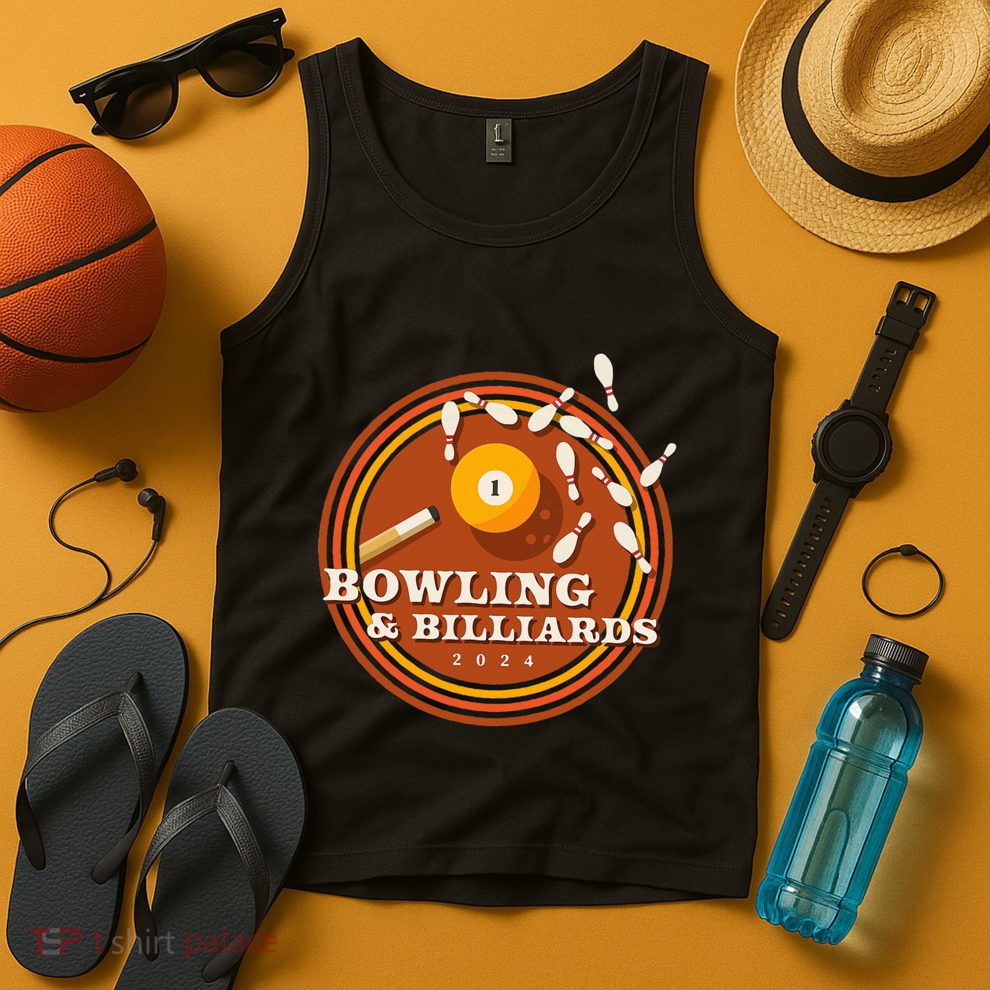 70s Bowling And Billiards Tank Top