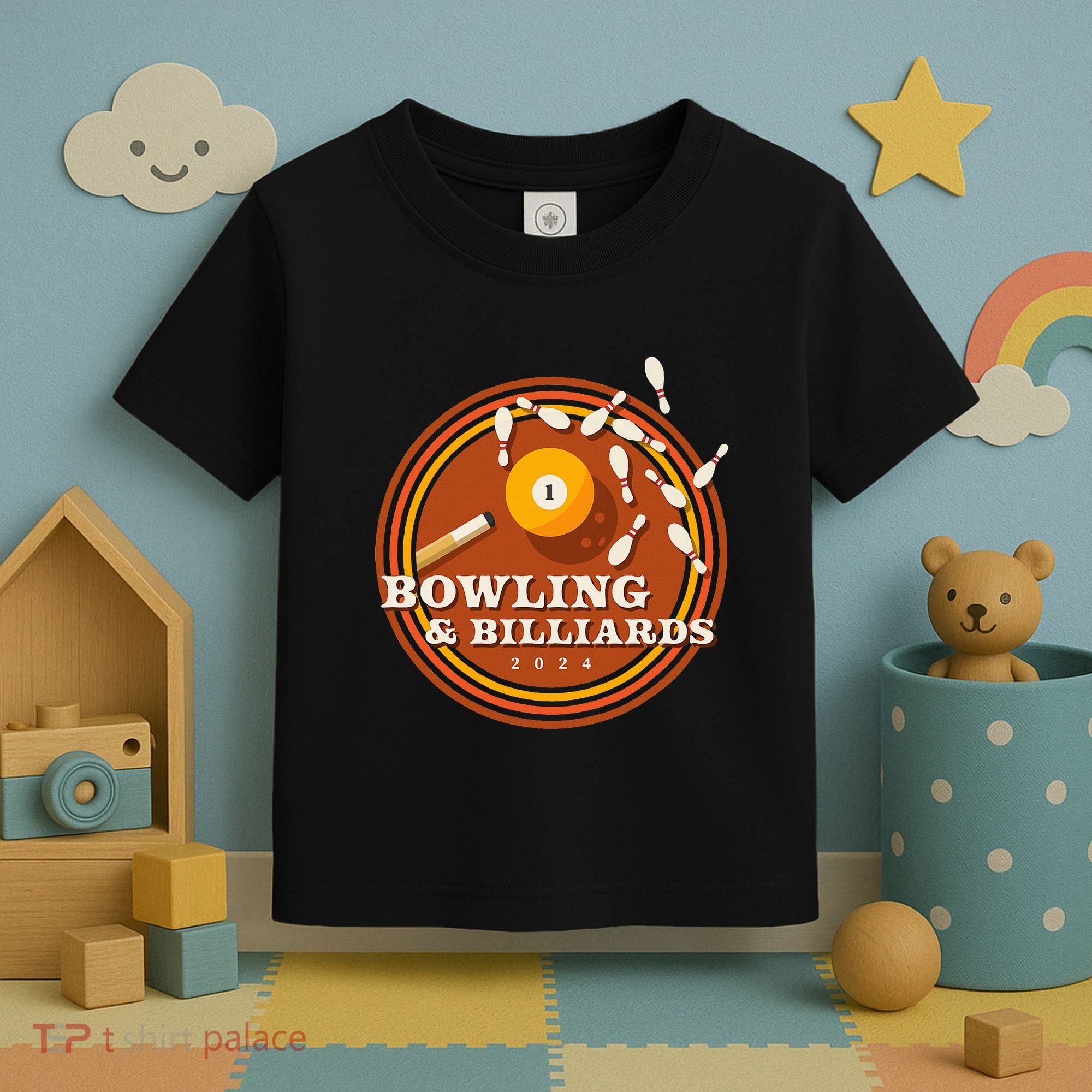 70s Bowling And Billiards Toddler T-Shirt