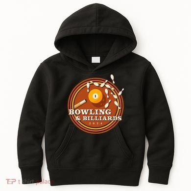 70s Bowling And Billiards Kids Hoodie
