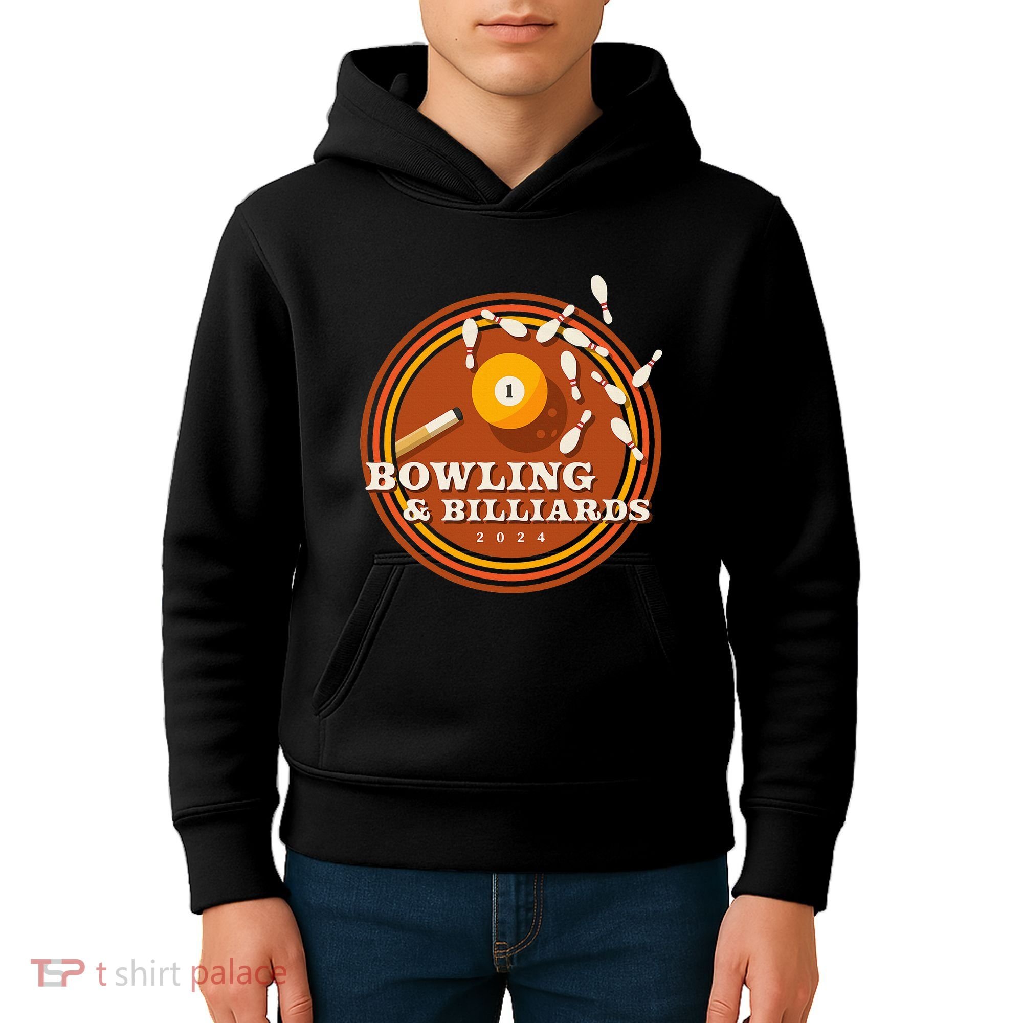 70s Bowling And Billiards Kids Hoodie