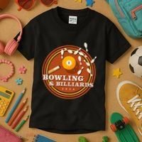 70s Bowling And Billiards Kids T-Shirt thumb 3