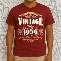 70th Birthday Age Perfectly Original Parts Vintage Made In 1956 Premium Quality T-Shirt thumb 3