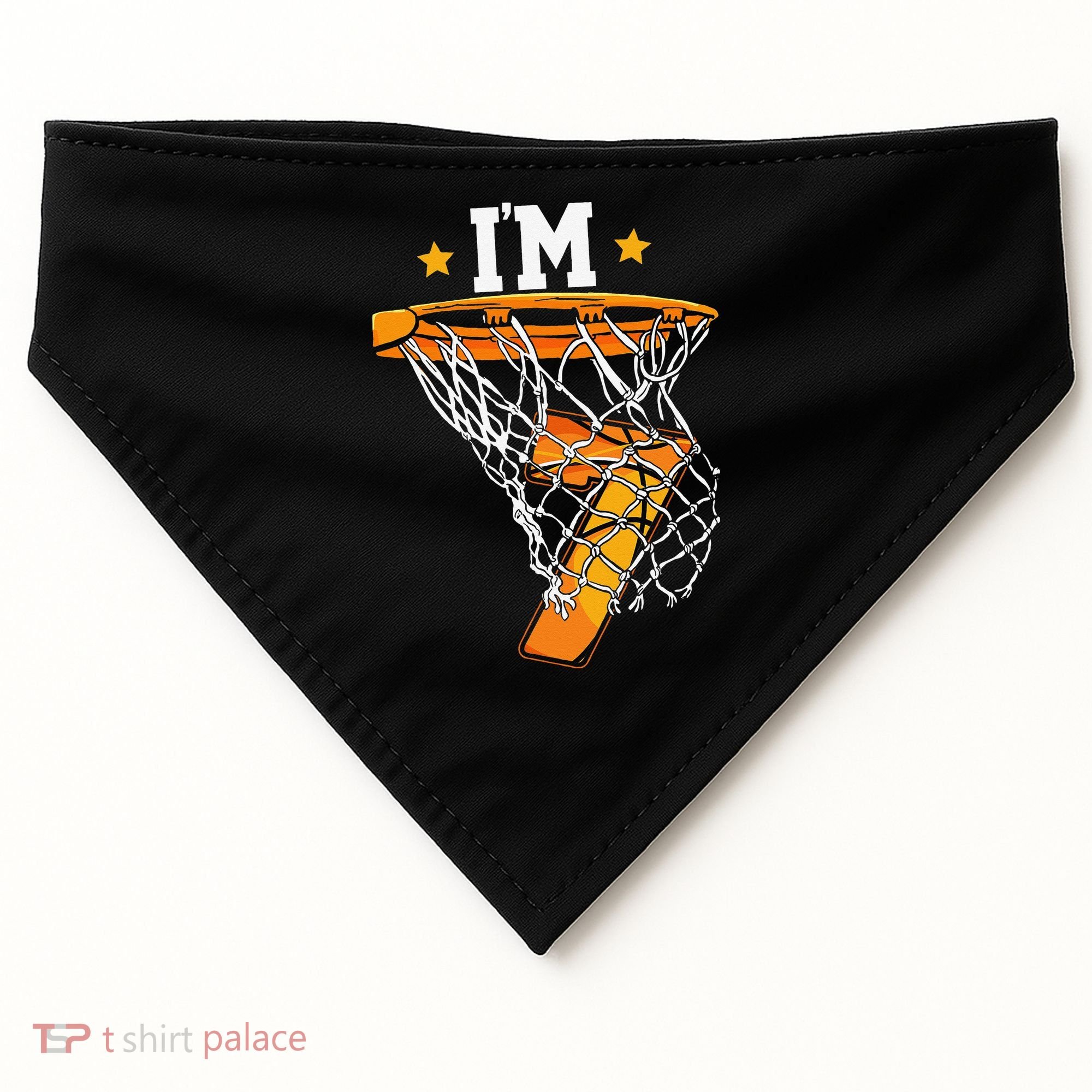 7th Birthday Basketball I'm 7 for 7th Birthday USA-Made Doggie Bandana