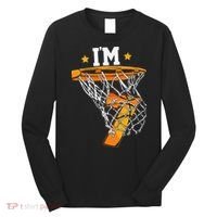 7th Birthday Basketball I'm 7 for 7th Birthday Long Sleeve Shirt thumb 0