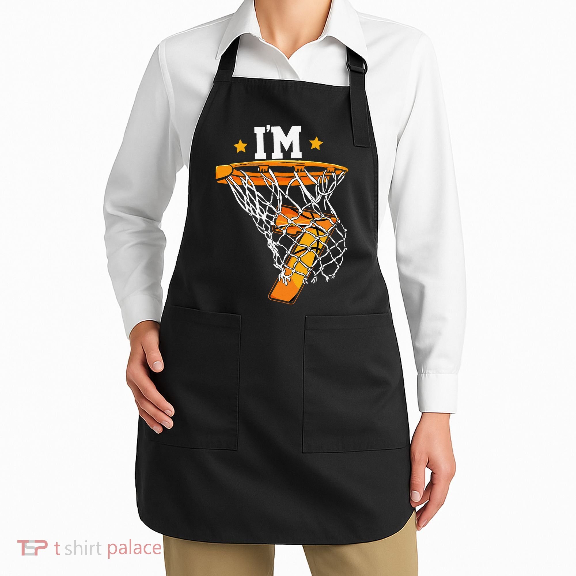 7th Birthday Basketball I'm 7 for 7th Birthday Apron