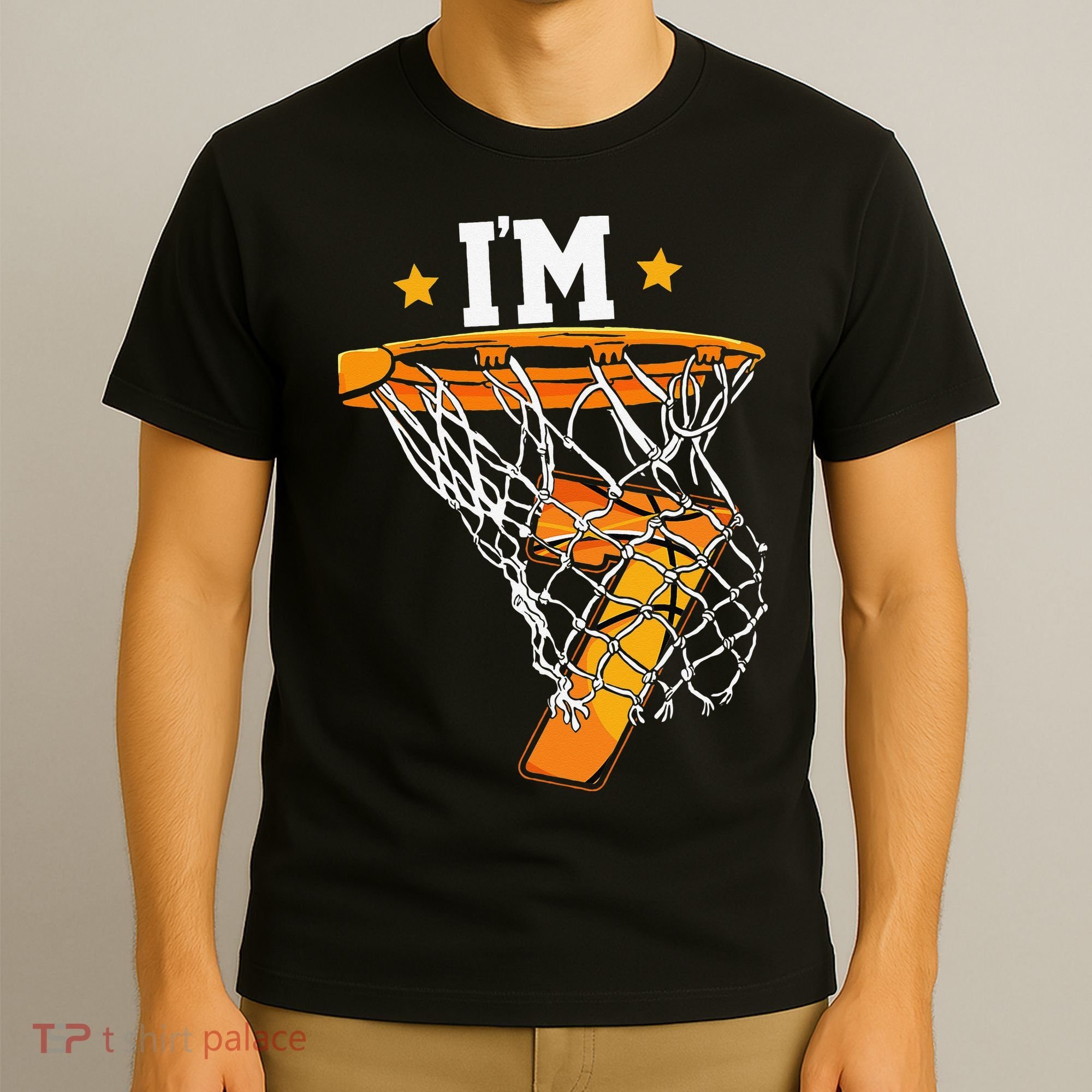 7th Birthday Basketball I'm 7 for 7th Birthday T-Shirt