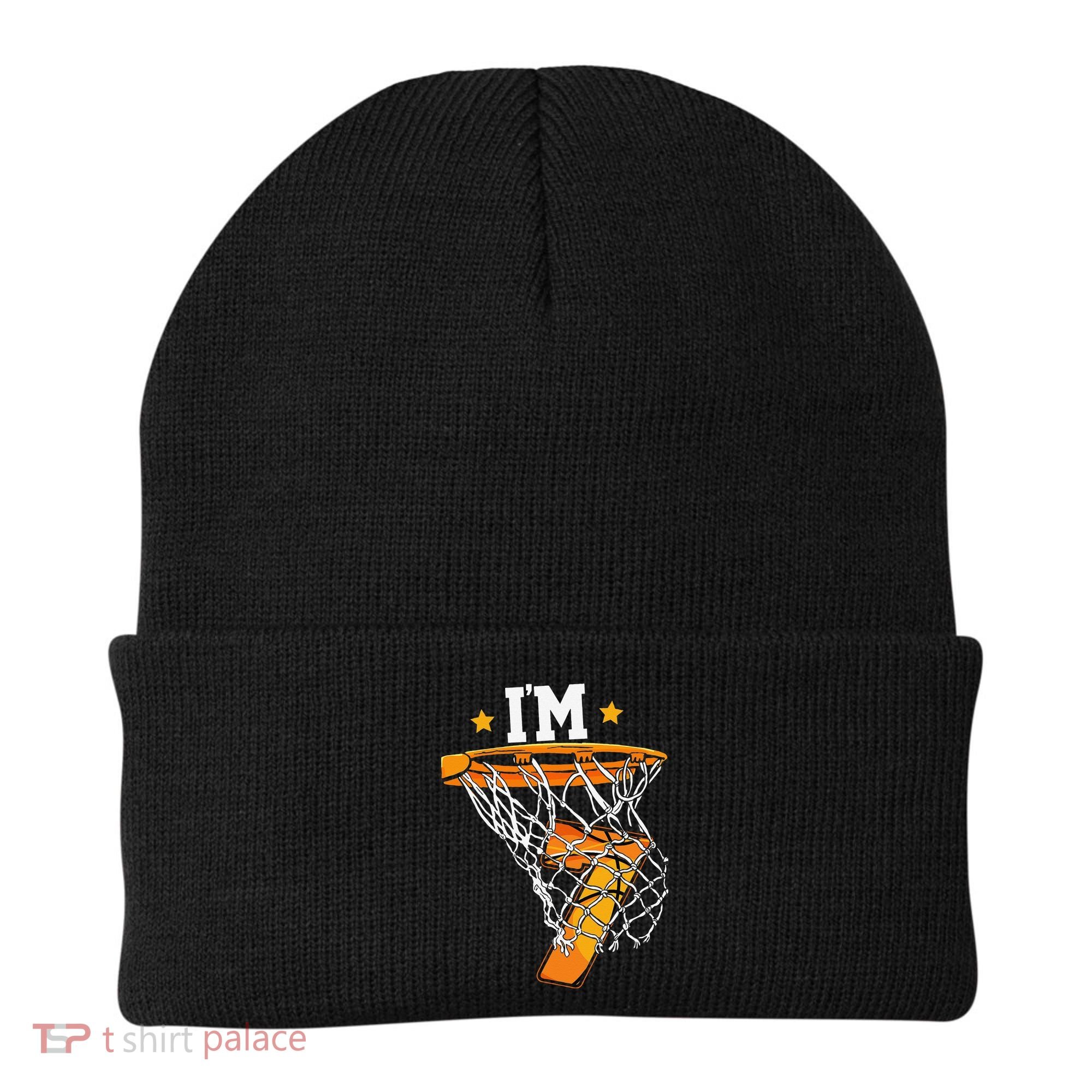 7th Birthday Basketball I'm 7 for 7th Birthday Beanie
