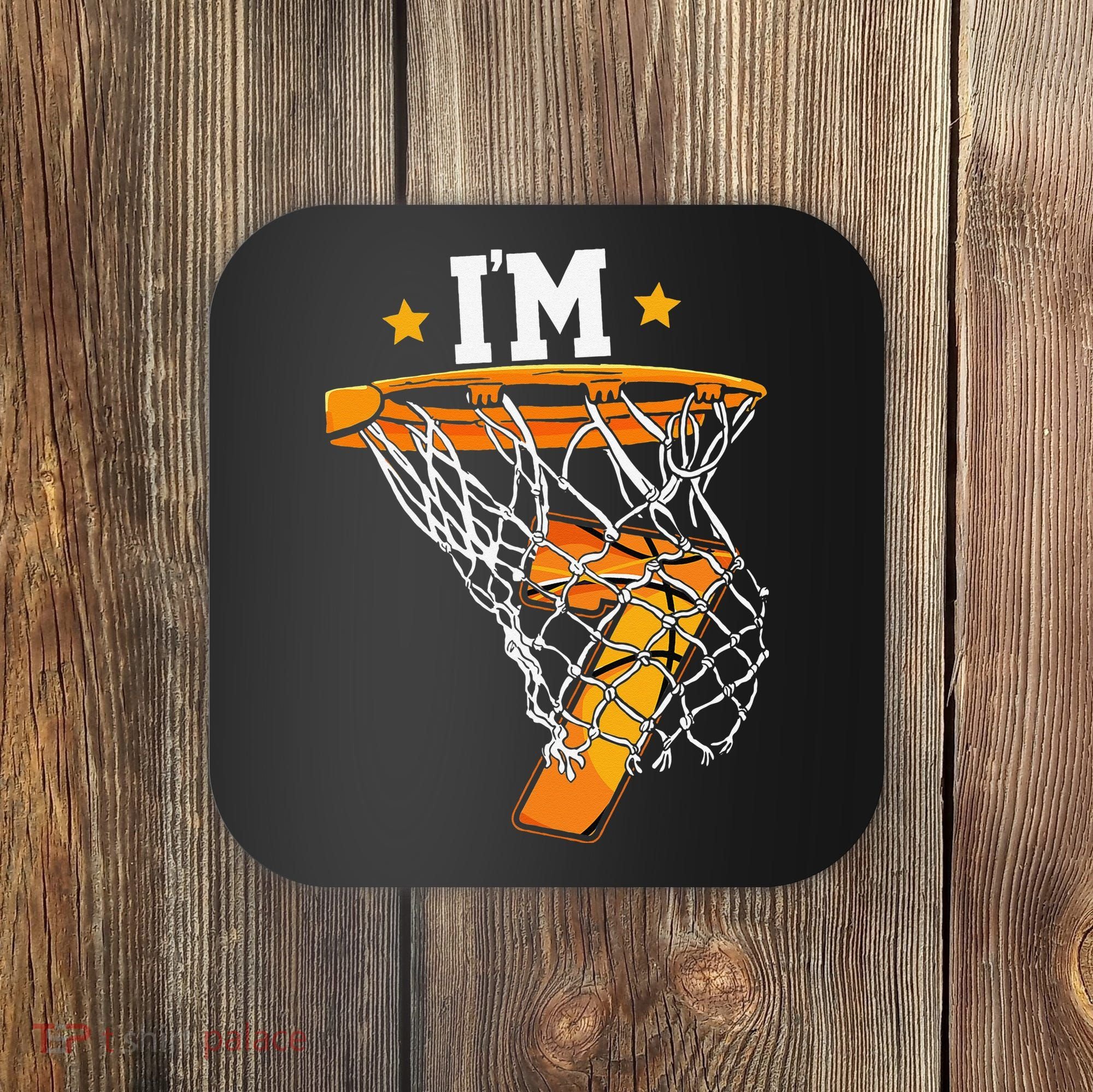 7th Birthday Basketball I'm 7 for 7th Birthday Coaster