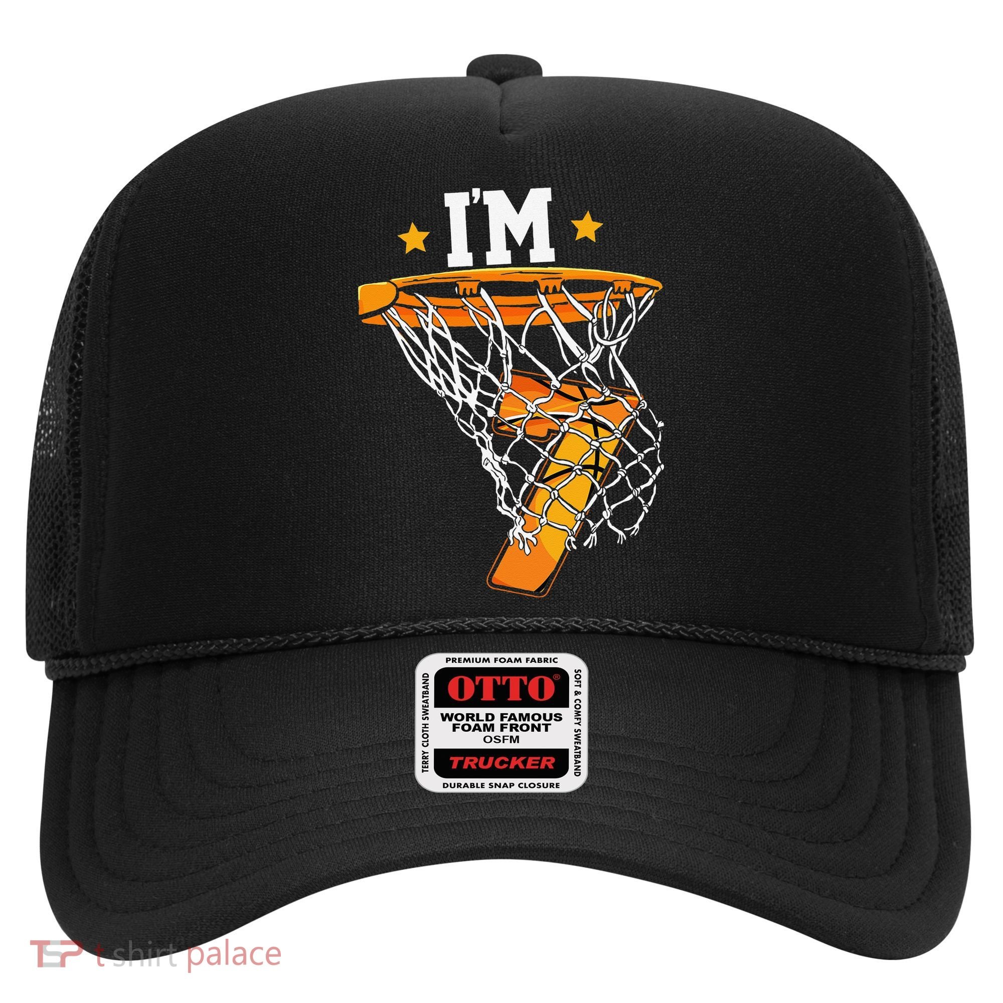 7th Birthday Basketball I'm 7 for 7th Birthday Hat
