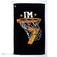 7th Birthday Basketball I'm 7 for 7th Birthday Golf Towel thumb 0
