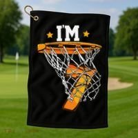 7th Birthday Basketball I'm 7 for 7th Birthday Golf Towel thumb 1