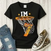 7th Birthday Basketball I'm 7 for 7th Birthday Women's T-Shirt thumb 3