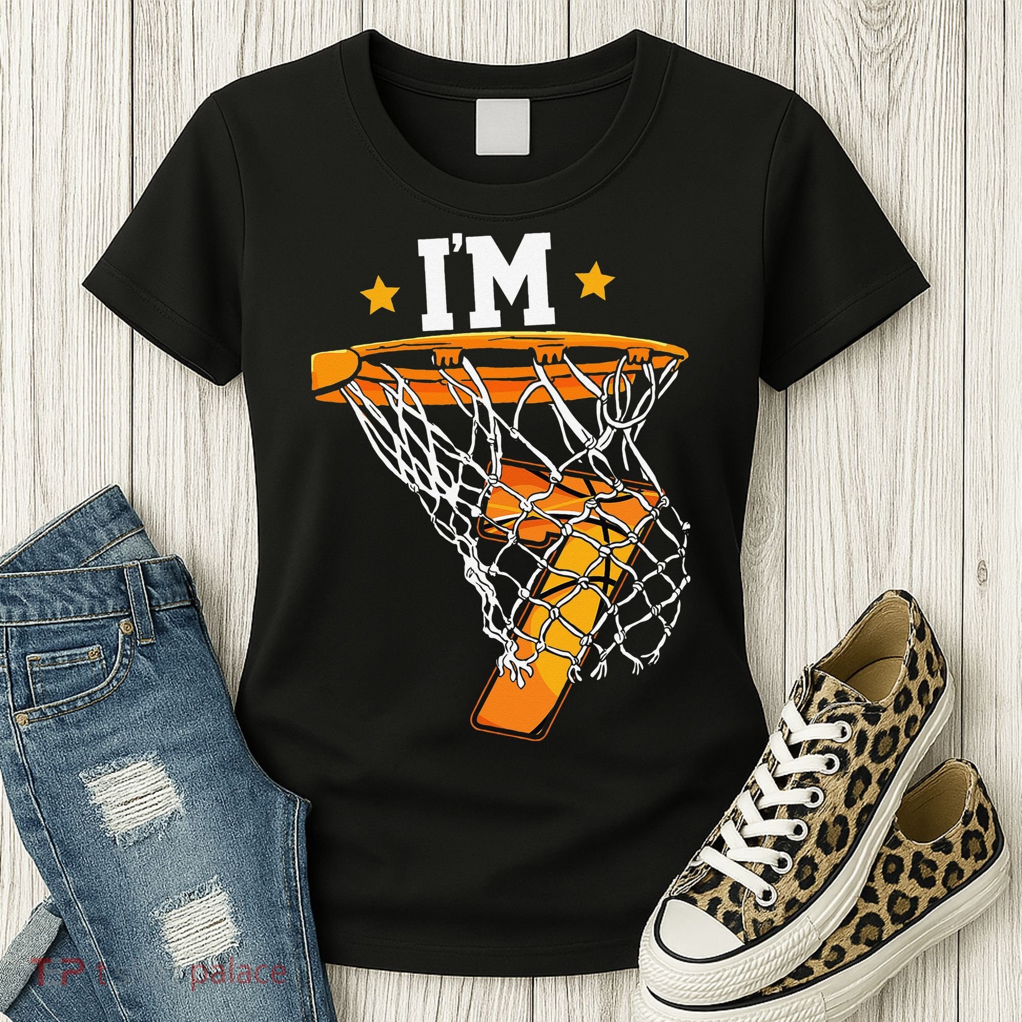 7th Birthday Basketball I'm 7 for 7th Birthday Women's T-Shirt