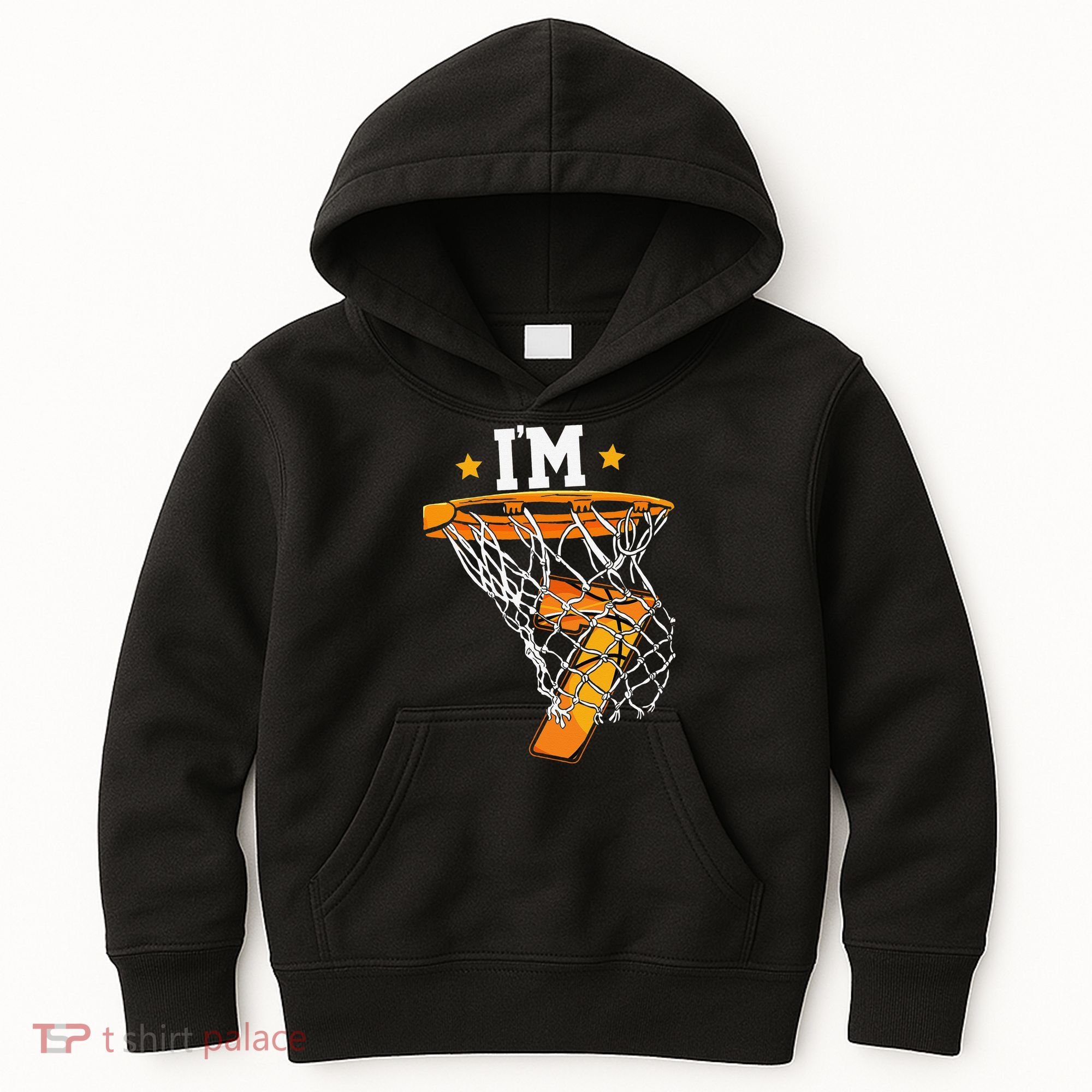 7th Birthday Basketball I'm 7 for 7th Birthday Kids Hoodie