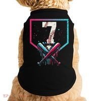 7th Birthday Baseball Home Plate Drip Ice Cream Sprinkle 1 Gift Doggie Tank thumb 0