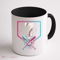 7th Birthday Baseball Home Plate Drip Ice Cream Sprinkle 1 Gift Coffee Mug thumb 1