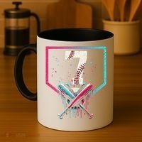 7th Birthday Baseball Home Plate Drip Ice Cream Sprinkle 1 Gift Coffee Mug thumb 4