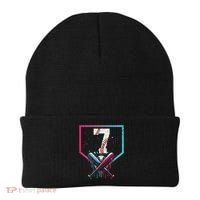 7th Birthday Baseball Home Plate Drip Ice Cream Sprinkle 1 Gift Beanie thumb 0