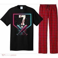 7th Birthday Baseball Home Plate Drip Ice Cream Sprinkle 1 Gift Pajama Set thumb 0