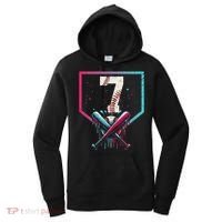 7th Birthday Baseball Home Plate Drip Ice Cream Sprinkle 1 Gift Women's Hoodie thumb 0