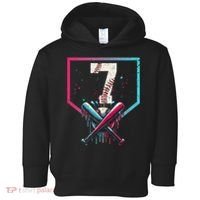 7th Birthday Baseball Home Plate Drip Ice Cream Sprinkle 1 Gift Toddler Hoodie thumb 0
