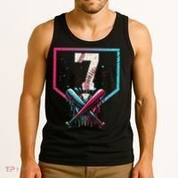7th Birthday Baseball Home Plate Drip Ice Cream Sprinkle 1 Gift Tank Top thumb 3