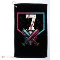 7th Birthday Baseball Home Plate Drip Ice Cream Sprinkle 1 Gift Golf Towel thumb 0