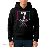 7th Birthday Baseball Home Plate Drip Ice Cream Sprinkle 1 Gift Kids Hoodie thumb 4