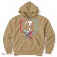 7th Birthday Baseball Home Plate Drip Ice Cream Sprinkle 1 Gift Hoodie thumb 0