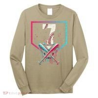 7th Birthday Baseball Home Plate Drip Ice Cream Sprinkle 1 Gift Long Sleeve Shirt thumb 0