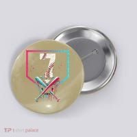 7th Birthday Baseball Home Plate Drip Ice Cream Sprinkle 1 Gift Button thumb 0