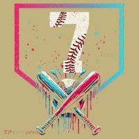7th Birthday Baseball Home Plate Drip Ice Cream Sprinkle 1 Gift Mousepad thumb 1