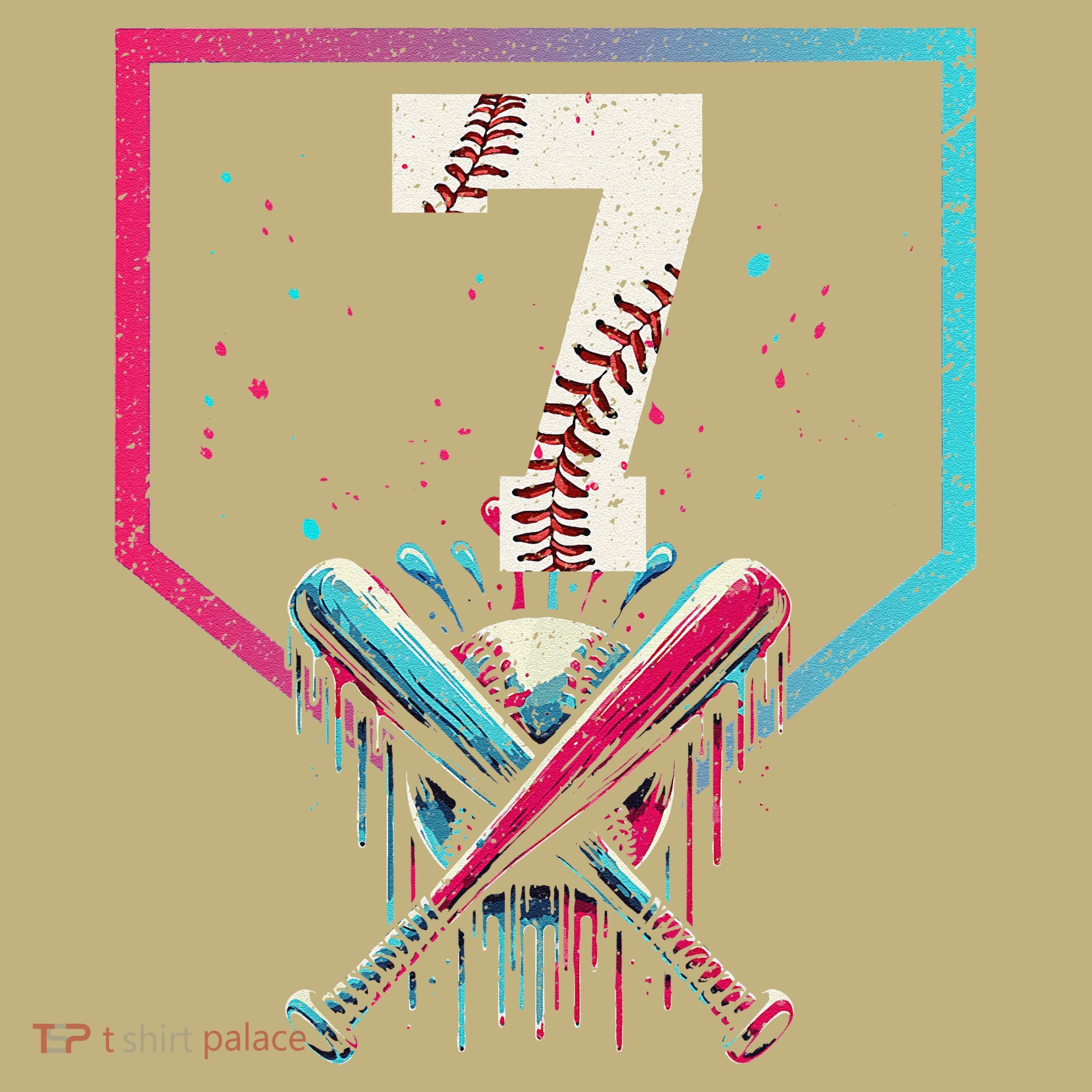 7th Birthday Baseball Home Plate Drip Ice Cream Sprinkle 1 Gift Mousepad