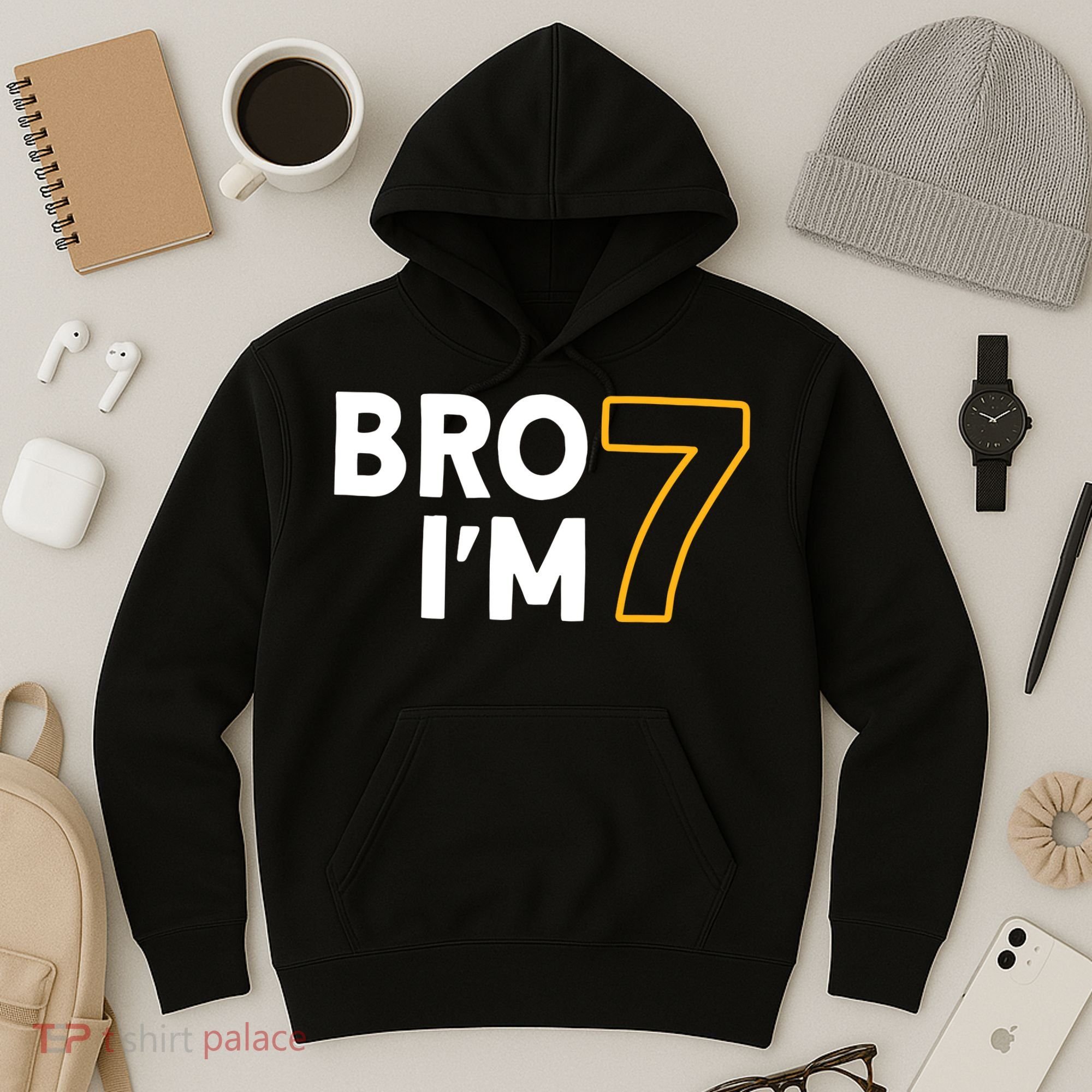 7th Birthday Boy 7th Birthday 7 Years Old Bro Im 7 Hoodie
