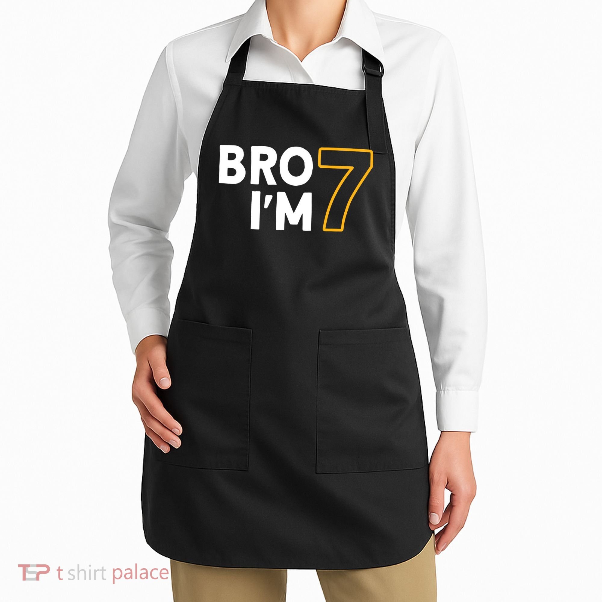 7th Birthday Boy 7th Birthday 7 Years Old Bro Im 7 Apron