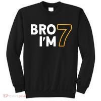 7th Birthday Boy 7th Birthday 7 Years Old Bro Im 7 Sweatshirt thumb 0